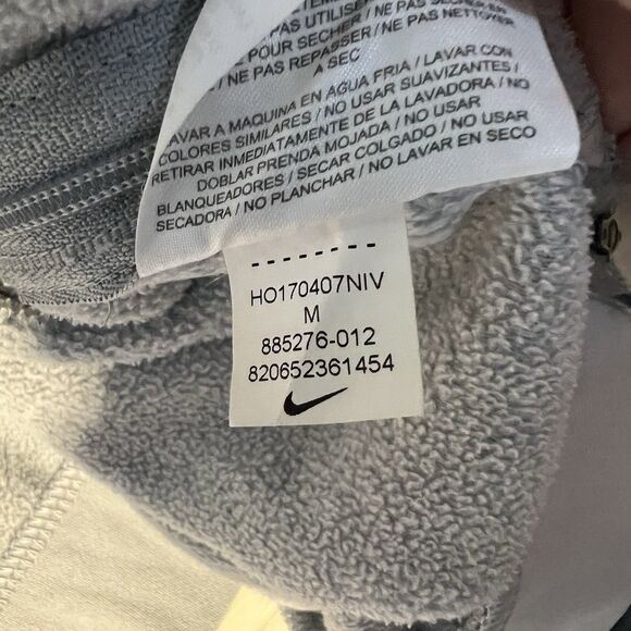 Nike Athletic Gray Dri Fi Crop Sweatshirt Swoosh Womens M Side Zip Thick Band - Picture 9 of 15